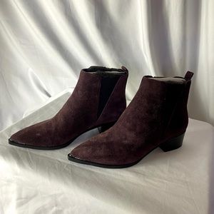 Marc Fisher Women Purple Suede Booties